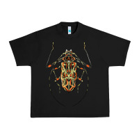 Black Acrocinus Beetle Illustrations Urban Heavy Tee - LillyAllenDesigns