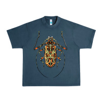 Midnight Navy Acrocinus Beetle Illustrations Urban Heavy Tee - LillyAllenDesigns