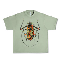 Oil Green Acrocinus Beetle Illustrations Urban Heavy Tee - LillyAllenDesigns
