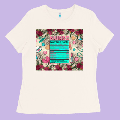 Nurse Nutrition Facts Ladies Tee Designed By Zillion Design Studio