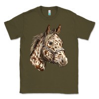 Army Green appaloosa horse Classic Tee - LillyAllenDesigns