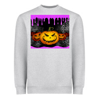 Halloween Jack O'lantern Dripping Glitter Tumbler Heavyweight Sweatshirt | Teevron