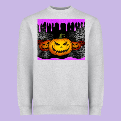 Halloween Jack O'lantern Dripping Glitter Tumbler Heavyweight Sweatshirt Designed By Jasminsmagicworld