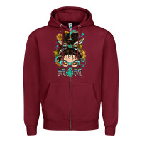 Burgundy Western Messy Bun Mom With Sunflower Zipper Hoodie - BundleAndBundleShop