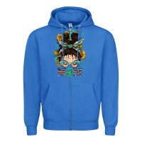 True Royal Western Messy Bun Mom With Sunflower Zipper Hoodie - BundleAndBundleShop