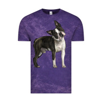 Cloud Purple Boston Terrier Vintage Tee - LillyAllenDesigns