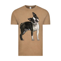 Vintage Coffee Boston Terrier Vintage Tee - LillyAllenDesigns