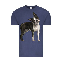 Vintage Denim Boston Terrier Vintage Tee - LillyAllenDesigns