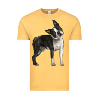 Vintage Mustard Boston Terrier Vintage Tee - LillyAllenDesigns