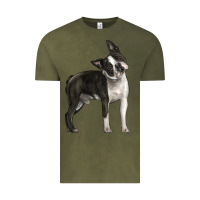 Vintage Olive Boston Terrier Vintage Tee - LillyAllenDesigns