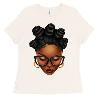 Bone afro woman with bantu knots Ladies Tee - texasbilliewilder