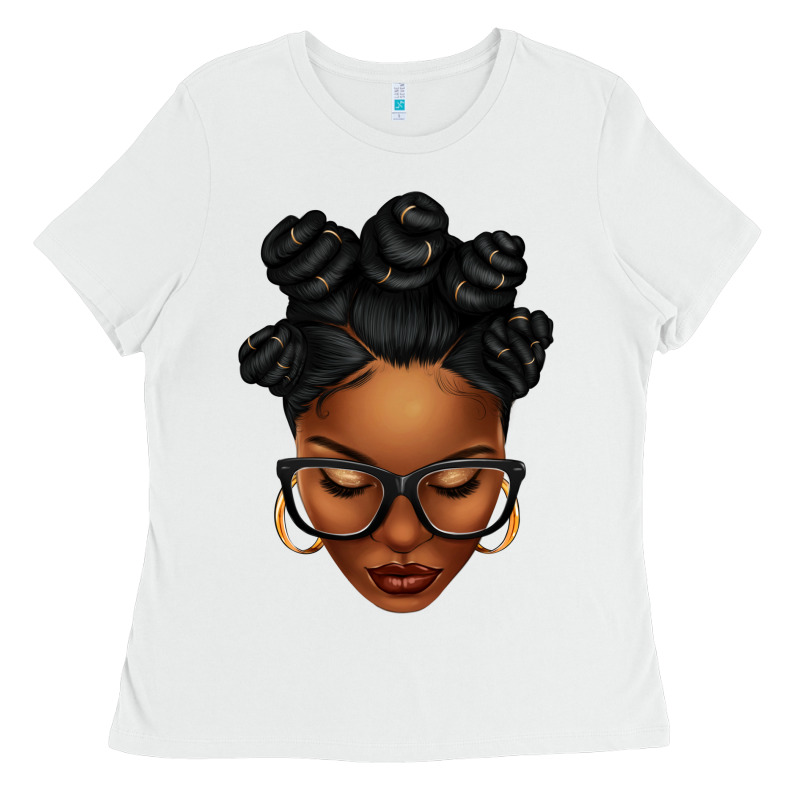 Afro Woman With Bantu Knots Ladies Tee by texasbilliewilder | Teevron