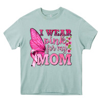 Arona I Wear Pink For My Mom with Butterfly Heavy Core Tee - texasbilliewilder
