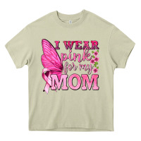 Mossy I Wear Pink For My Mom with Butterfly Heavy Core Tee - texasbilliewilder