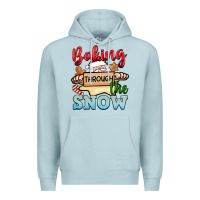 Blue Mist Baking through the snow Premium Hoodie - NancyCooperArtShop