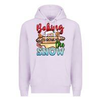 Lilac Baking through the snow Premium Hoodie - NancyCooperArtShop