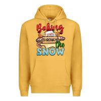 Mustard Baking through the snow Premium Hoodie - NancyCooperArtShop