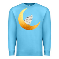 Ocean Blue Howling Wolf Premium Sweatshirt - Bettercallsaul