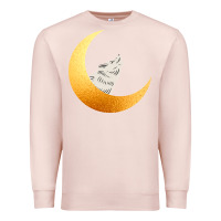 Pale Pink Howling Wolf Premium Sweatshirt - Bettercallsaul