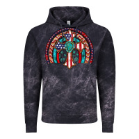 Cloud Black gemstone cross american flag turquoise rainbow Vintage Hoodie - Artiststas
