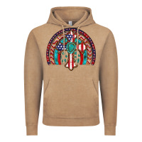 Vintage Coffee gemstone cross american flag turquoise rainbow Vintage Hoodie - Artiststas