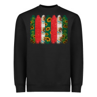 Black mexican flag brushstroke Heavyweight Sweatshirt - Jasminsmagicworld