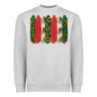 Heather Grey mexican flag brushstroke Heavyweight Sweatshirt - Jasminsmagicworld