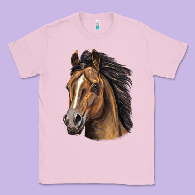 Quarter Horse Portrait Classic Tee Designed By Lillyallendesigns