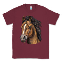 Burgundy quarter horse portrait Classic Tee - LillyAllenDesigns