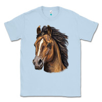 Dusty Blue quarter horse portrait Classic Tee - LillyAllenDesigns