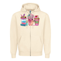 Sandshell Nail Coffee Cups With Rings Bbs Zipper Hoodie - BundleAndBundleShop