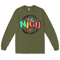 Army Green nicu where little things matter Long Sleeve Tee - MaliasSmallBusiness
