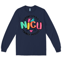 Navy nicu where little things matter Long Sleeve Tee - MaliasSmallBusiness