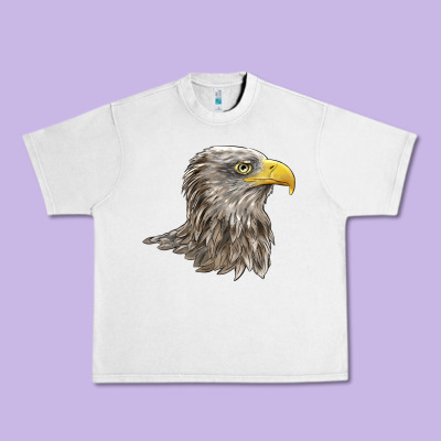 American White Sea Eagle Head Urban Heavy Tee Designed By Lillyallendesigns