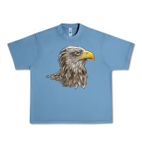 Pebble Blue American White Sea Eagle Head Urban Heavy Tee - LillyAllenDesigns