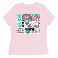 Bubblegum Pink nurse life Ladies Tee - Zillion Design Studio