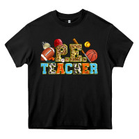 Black p.e. teacher Heavy Core Tee - Zillion Design Studio