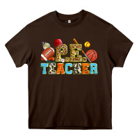 Chocolate Brown p.e. teacher Heavy Core Tee - Zillion Design Studio