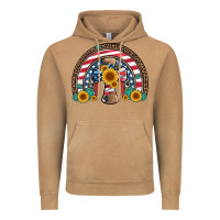 Vintage Camel cross american flag cowhide  leopard gemstone rainbow Vintage Hoodie - Artiststas
