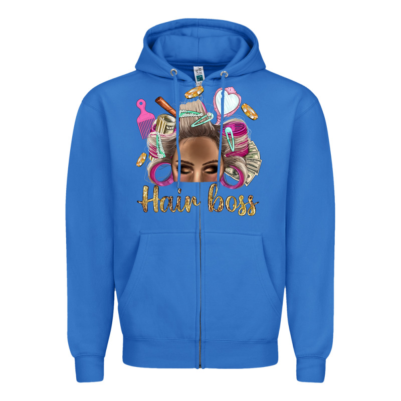 Hair Boss Afro Messy Bun With Money Bbs Zipper Hoodie by BundleAndBundleShop | Teevron