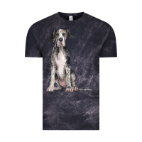 Cloud Black Great Dane Dog Vintage Tee - LillyAllenDesigns