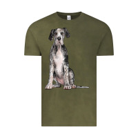 Vintage Olive Great Dane Dog Vintage Tee - LillyAllenDesigns
