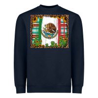 Navy mexican flag background with cactus and sunflower tumbler Heavyweight Sweatshirt - Jasminsmagicworld