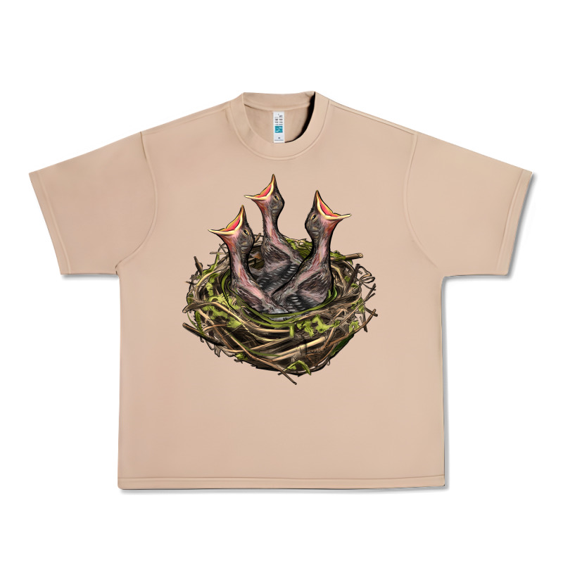 Bird Nest With Baby Birds Urban Heavy Tee by LillyAllenDesigns | Teevron