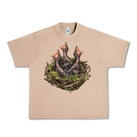Burro Bird Nest With Baby Birds Urban Heavy Tee - LillyAllenDesigns