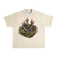 Sandshell Bird Nest With Baby Birds Urban Heavy Tee - LillyAllenDesigns