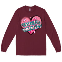 Burgundy perfectly imperfect Long Sleeve Tee - MaliasSmallBusiness