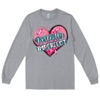 Heather Grey perfectly imperfect Long Sleeve Tee - MaliasSmallBusiness