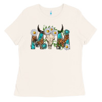 Bone mom with bull skull Ladies Tee - texasbilliewilder