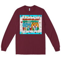 Burgundy birthday boy to level up Long Sleeve Tee - JahusDesignShop